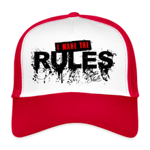 Charger l'image dans la galerie, Casquette Trucker I Make the Rules - blanc/rouge
