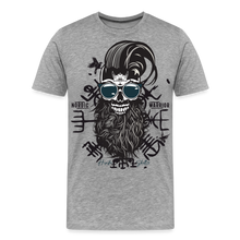 Charger l'image dans la galerie, T-shirt Homme Hipster Nordic Warrior - gris chiné