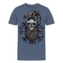 Charger l'image dans la galerie, T-shirt Homme Hipster Nordic Warrior - bleu chiné