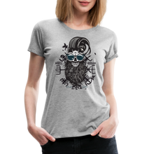 Charger l'image dans la galerie, T-shirt Femme Hipster Nordic Warrior - gris chiné