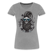Charger l'image dans la galerie, T-shirt Femme Hipster Nordic Warrior - gris chiné