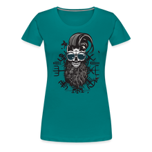 Charger l'image dans la galerie, T-shirt Femme Hipster Nordic Warrior - bleu diva