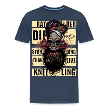 Charger l'image dans la galerie, T-shirt Homme Hipster Rather Die - bleu marine