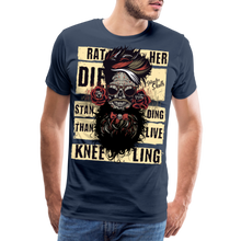 Charger l'image dans la galerie, T-shirt Homme Hipster Rather Die - bleu marine