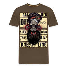 Charger l'image dans la galerie, T-shirt Homme Hipster Rather Die - marron bistre