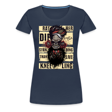 Charger l'image dans la galerie, T-shirt Femme Rather Die - bleu marine