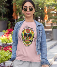 Charger l'image dans la galerie, T-shirt Femme Tête de mort Mexicaine eye on fire