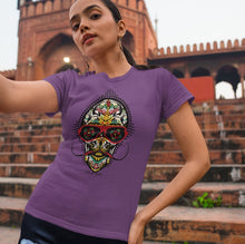 Charger l'image dans la galerie, T-shirt Femme Mexican skull mustache