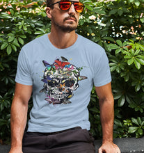 Charger l'image dans la galerie, T-shirt Tête de mort Homme Crane papillons