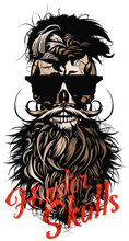 Charger l'image dans la galerie, Homme T-Shirt hipster skull Tête de mort crâne à barbe et moustache contumacious