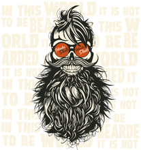 Charger l'image dans la galerie, Homme T-Shirt Tête de mort hipster skull crâne barbe moustache in this world