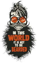 Charger l'image dans la galerie, Homme T-Shirt Tête de mort barbu crâne hipster skull moustachu world