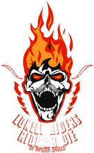 Charger l'image dans la galerie, Homme T-Shirt hipster skull tete de mort crane en feu motorcycle style lonely