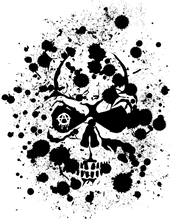 Charger l'image dans la galerie, Homme T-Shirt Tête de mort crâne skull anarchie task (6732999655603)