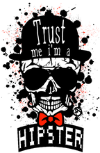 Charger l'image dans la galerie, Femme T-Shirt hipster skull Tête de mort crâne moustache trust