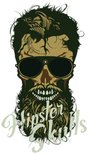 Charger l'image dans la galerie, Homme T-Shirt hipster skull barbu Tête de mort moustachu crâne gouverneur