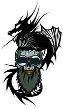 Charger l'image dans la galerie, Homme T-Shirt Tête de mort dragon tribal crâne hipster skull demon