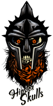 Charger l'image dans la galerie, Homme T-Shirt Tête de mort barbe hipster skull casque crâne gladiator