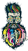 Charger l'image dans la galerie, Homme T-Shirt hipster skull Tête de mort crâne barbu barbe hypnotique