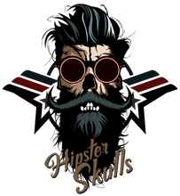 Charger l'image dans la galerie, Homme T-Shirt Tête de mort hipster skull crâne barbe moustache master captain