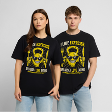 Charger l'image dans la galerie, T-shirt Musculation Humour – I Like Exercise Because I Love Eating | Fitness - noir
