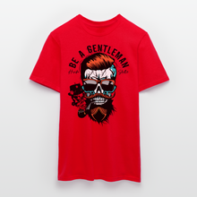Charger l'image dans la galerie, T-shirt Tête de mort Homme Be a gentleman - rouge

