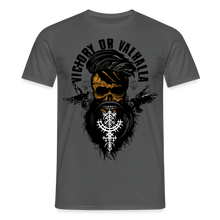 Charger l'image dans la galerie, T-shirt Tête de mort Homme Victory or Valhalla - charbon
