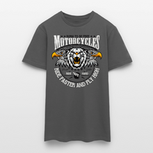 Charger l'image dans la galerie, T-shirt Homme Motorcycle Born to be free - charbon
