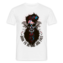 Charger l'image dans la galerie, T-shirt Tête de mort Homme Born to be bad - blanc
