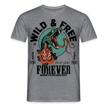 Charger l'image dans la galerie, T-shirt Tattoo old school Homme Wild Free Tattoo snake - graphite chiné
