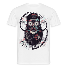 Charger l'image dans la galerie, T-shirt Tête de mort Homme Use your unconscious mind - blanc
