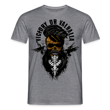 Charger l'image dans la galerie, T-shirt Tête de mort Homme Victory or Valhalla - graphite chiné
