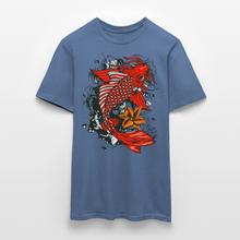 Charger l'image dans la galerie, T-shirt Tattoo old school Homme Koi Fish - bleu pigeon 
