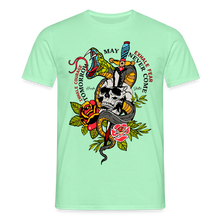 Charger l'image dans la galerie, T-shirt Tattoo old school Homme Inhale courage Exhale fear - vert menthe
