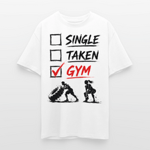 Charger l'image dans la galerie, T-shirt Musculation  – Single Taken Gym, Fitness et Entraînement | Hipster Skulls - blanc
