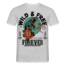 Charger l'image dans la galerie, T-shirt Tattoo old school Homme Wild Free Tattoo snake - gris chiné
