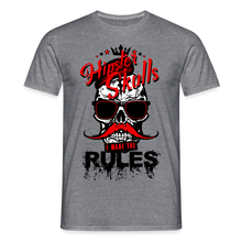 Charger l'image dans la galerie, T-shirt Tête de mort Homme I make the rules - graphite chiné
