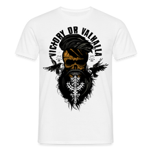 Charger l'image dans la galerie, T-shirt Tête de mort Homme Victory or Valhalla - blanc
