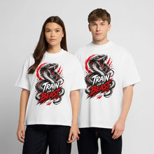 Charger l'image dans la galerie, T-shirt motivation musculation serpent train like a beast - blanc
