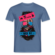 Charger l'image dans la galerie, T-shirt Tête de mort Homme cloud skull bomb flash - bleu pigeon 
