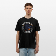 Charger l'image dans la galerie, T-shirt Tattoo old school Homme Stay wild and free panther noir - noir
