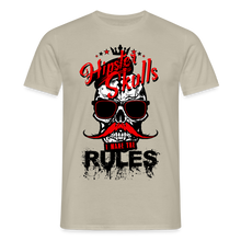 Charger l'image dans la galerie, T-shirt Tête de mort Homme I make the rules - beige sable
