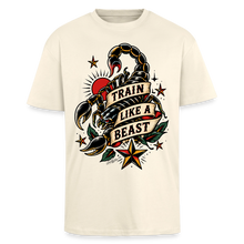 Charger l'image dans la galerie, T-shirt workout scorpion train like a beast tattoo - crème
