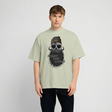 Charger l'image dans la galerie, T-shirt Tête de mort hipster Homme Ready For Living - vert sauge léger 
