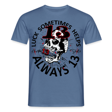 Charger l'image dans la galerie, T-shirt Tattoo old school Homme Luck something helps - bleu pigeon 
