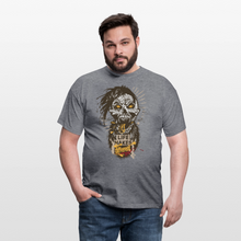 Charger l'image dans la galerie, T-shirt Tête de mort Homme Life makes different - graphite chiné
