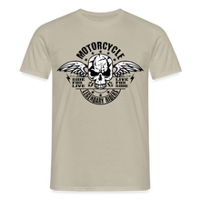 Charger l'image dans la galerie, T-shirt Motorcylce Homme Live to Ride - beige sable
