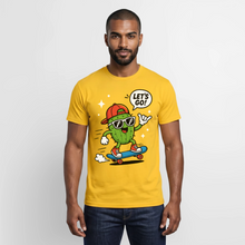 Charger l'image dans la galerie, T-Shirt Skate Homme Oversize “Let's GO” – Streetwear Vintage - jaune
