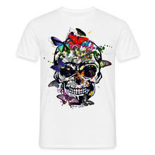 Charger l'image dans la galerie, T-shirt Tête de mort Homme Crane papillons - blanc

