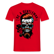 Charger l'image dans la galerie, T-shirt Tête de mort Homme Be a gentleman - rouge
